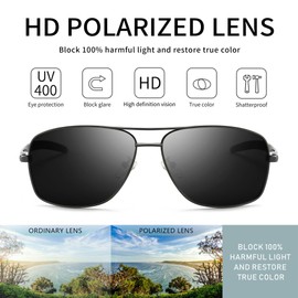 SUNGAIT Polarized Mens Sunglasses Durable Metal Frame for Fishing Driving Golf SGT925QH-QH UK