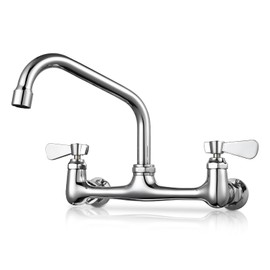 Commercial Wall Mount Faucet (10" Swivel Spout)