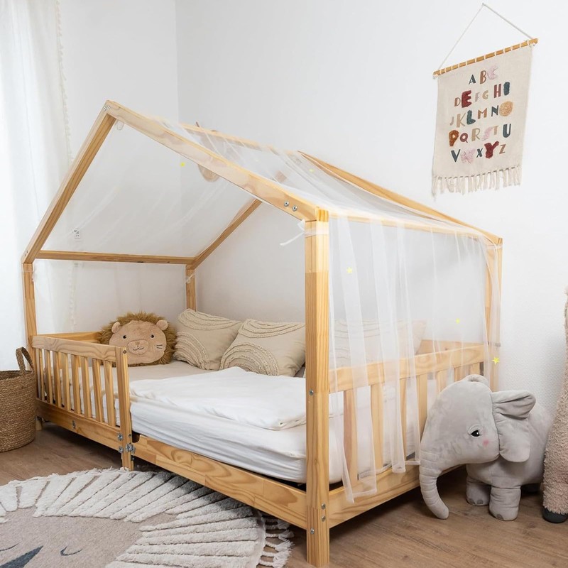 Joyseedi Letto a cielo con stelle luminose, letto a baldacchino,