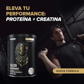 Birdman Falcon Performance Proteína Vegana Premium | 30G Proteína, 5G Creatina CreaClean, Bcaas | Sin Gluten | Sin Lactosa | Sabor Vainilla | 12 Porci