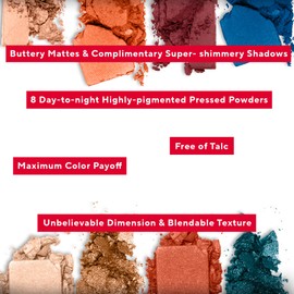 Mirabella Studio Makeup Eyeshadow Palette - Highly Pigmented Matte & Shimmer Shades. Long-Lasting - Professional-Grade Talc-Free, Gluten-Free & Cruelty- Free Cosmetics