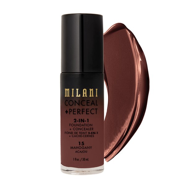MILANI CONCEAL + PERFECT 2-IN-1 FOUNDATION - MAHOGANY, #MPCF 15