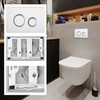OasisFlow Dual Flush Actuator Plate for Wall Hung Toilets, Compatible