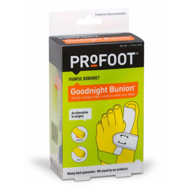 PROFOOT Goodnight Bunion Corrector for Women & Men, Adjustable Big Toe Straightener, Helps Realign Tendons & Muscles While Sleeping, 1 Pair
