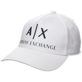 A | X ARMANI EXCHANGE Men's Baseball hat, White & Navy, One Size