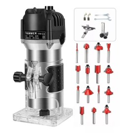 LSXD Router Madera Recortadora Rebajadora 800w +15 Brocas Carburo