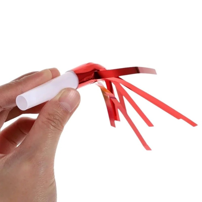 Fringed Squawker Blowouts (8ct) - Assorted Colors Plastic & Foil