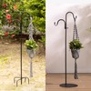 Navaris Shepherds Hooks for Outdoor - Hanging Bird Feeder Plant