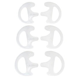 YNIBST Air Tube Type Income Earbud Ear Molds, Small x 2, Medium x 2, Large Size, Right and Left Ears (Set of 6), White
