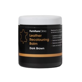 The Original Leather Recoloring Balm by Furniture Clinic - Dark Brown Leather Dye for Furniture, Couches & Car Seats - Restore Scratched, Faded, & Damaged Surfaces