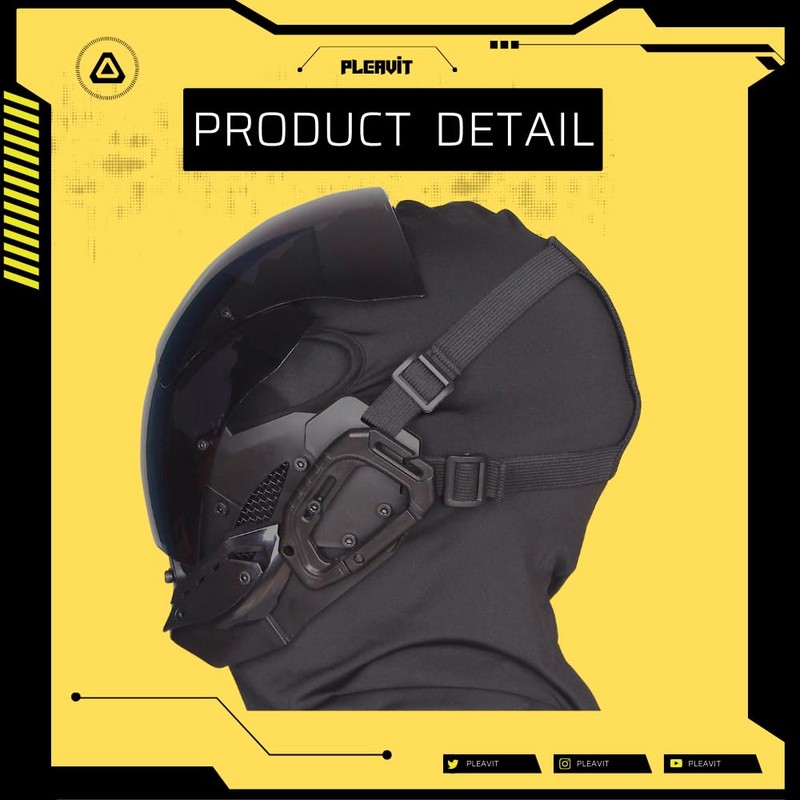 PLEAVIT Cyberpunk Cosplay Helmet