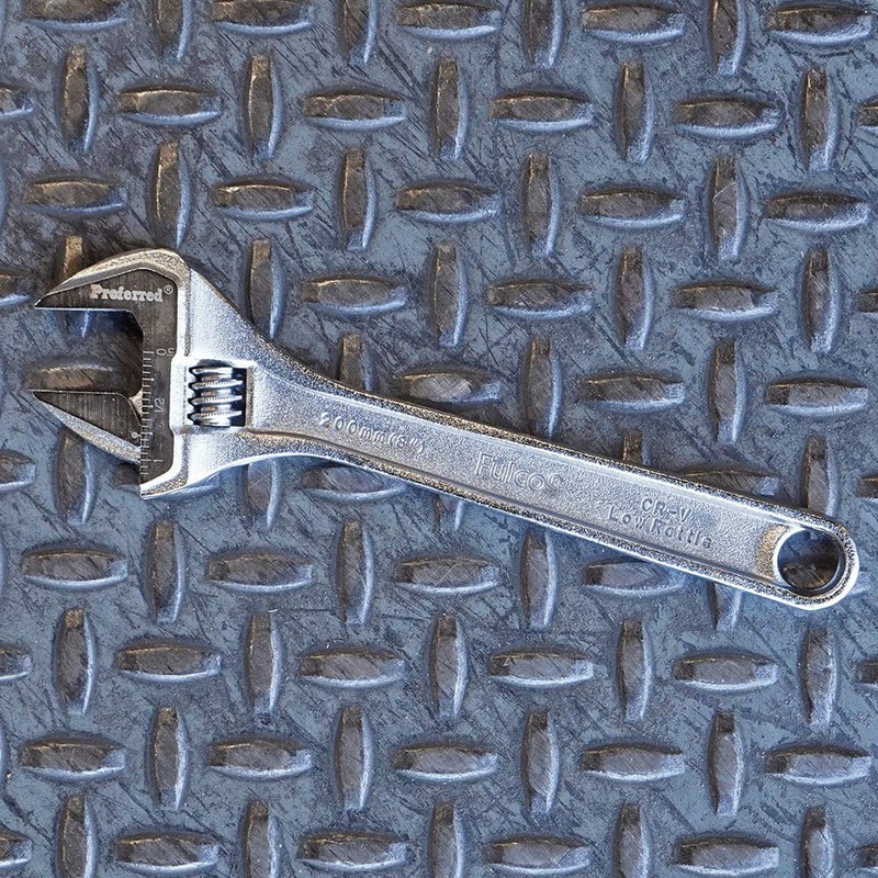 Proferred T05053 Standard Adjustable Wrench, Chrome Finish, 8"