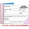 Cherry Carbonless (NCR) Cash Receipt Book Duplicate A6 50 Sets