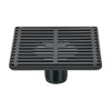 Foset RS-702M, Resumidero cuadrado 6"x 6" acero inoxidable color negro