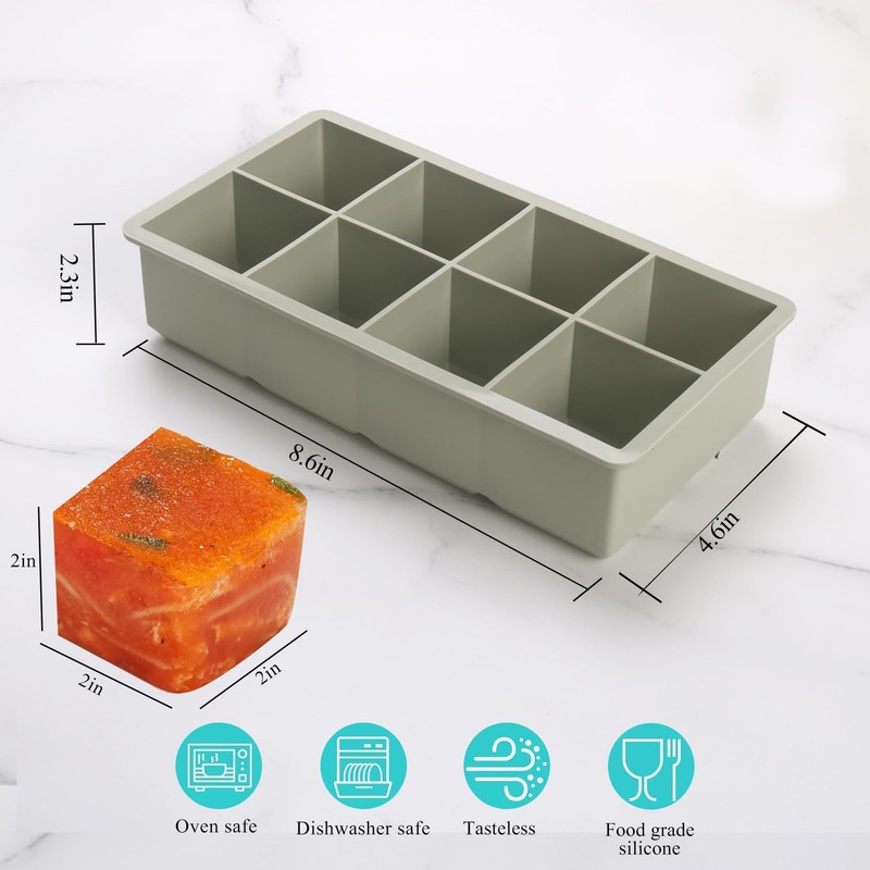 1/2 Cup Silicone Freezer Tray With Lid - Silicone Freezer
