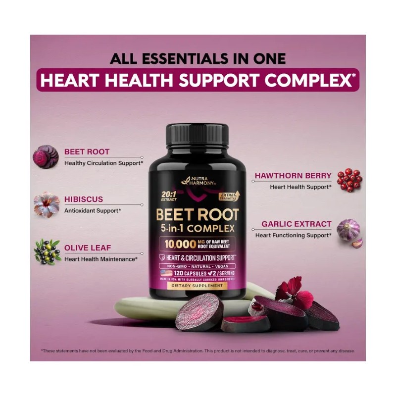 Suplemento En Cpsula Nutraharmony Premium Raz De Remolacha De Beet