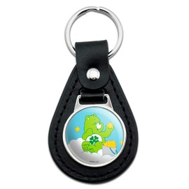 GRAPHICS & MORE Black Leather Care Bears Good Luck Bear Keychain