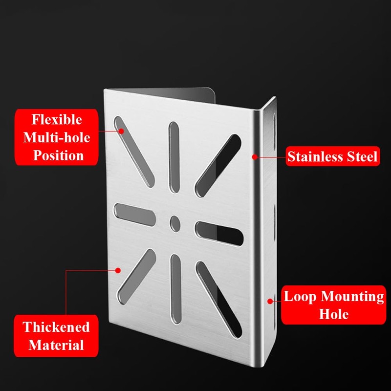 Stainless Steel Vertical Pole Mount, Electric Wire Pole Mounting Corner