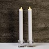 Aglary 12PCS Square Glass Taper Candle Holders for Table Centerpiece.