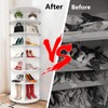 DIYYIDA 7-Tier 360° Rotating Shoe Rack Tower with Lockable Wheels