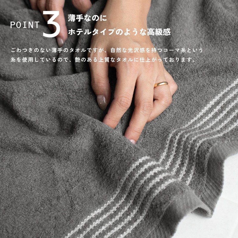 OruTa (オルタ) Senshu Towel Face Towels, Set of 4, Skin-friendly,