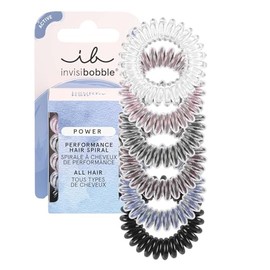 invisibobble Power Hair Bobbles for Men & Women, Strong Hold, Hair Scrunchie Set, Multicoloured, Reflective, Braid Scrunchies for Sports, Extra Strong, Colourful Hair Elastics, Thick Hair, Pack of 6