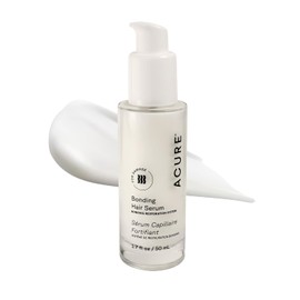 Acure Serum Bonding Hair - Aceite para cabello dañado y encrespado, tratamiento de daños, puntas abiertas, uso en cerraduras secas, rizadas y rectas para un control ligero del encrespamiento y brillo (50 ml)