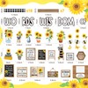 Mooliwe 57 Pcs Sunflower Bulletin Board Set Inspirational Flower Bulletin
