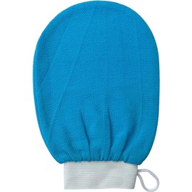 Guante de ducha Hammam HYROOY – Exfoliante de fibra viscosa azul
