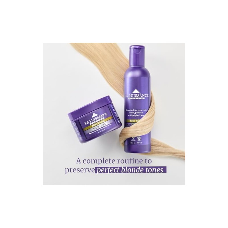 LA PUISSANCE- Champú morado matizador plateado champú morado para cabello