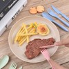 Knives Spoons and Forks Set, Wheat Straw Cutlery Set, Reusable