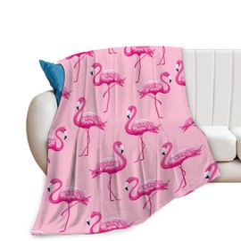 Flamingo Blanket Soft Warm Pink Flamingo Animal Fleece Throw Blanket Gifts for Women Girls Flamingo Stuff Decor Cozy Plush Lightweight Flannel Gifts Blankets for Adults Kids 50"X40"