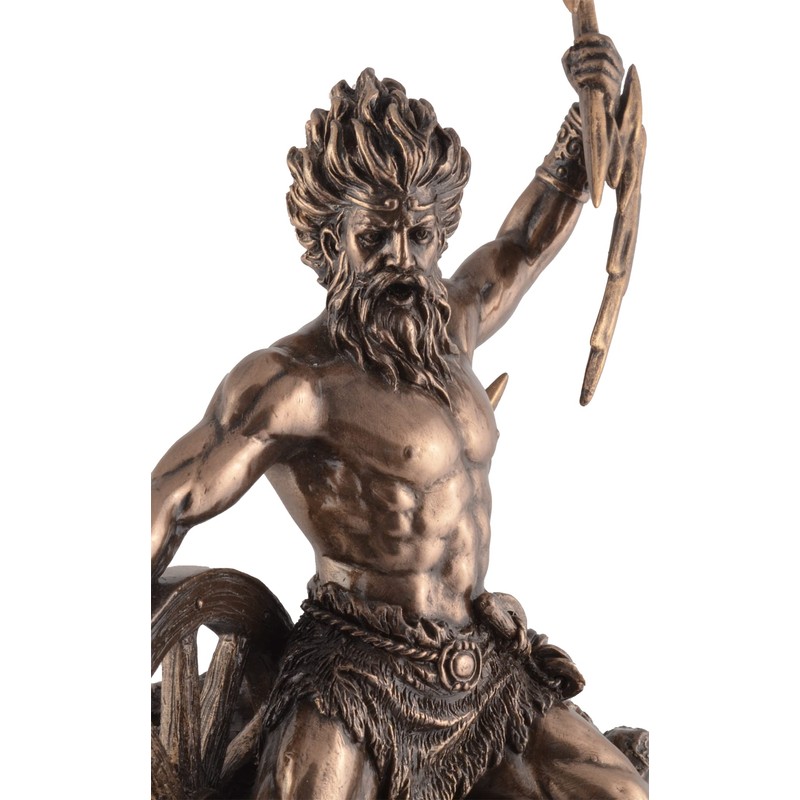 Taranis Celtic God of Thunder - with Lightning and Wagon