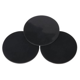 RDEXP Silicone Black 60x2mm Round Self Adhesive Pads for Furniture Cabinet Pack of 4