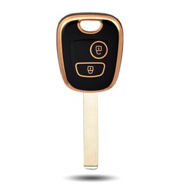 OFFCURVE Car Key Case Key Cover TPU Car Key Protective Cover 2 Buttons for Peugeot 106 207 308 Partner Expert Citroen C1 C2 C3 Xsara Berlingo Toyota Aygo
