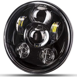 SKTYANTS 5.75" Harley Auto Bike LED Headlight Projector Black Hi/lo