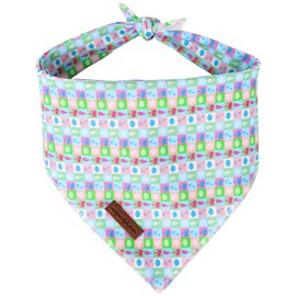 Unique Style Paws Summer Dog Bandana, Cute Colorful Puppy Bandanas, Adjustable Floral Pet Handkerchief for Small/Large Dogs Party, Birthday, Holiday Decoration