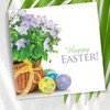 Easter Cards - Basket and eggs, pack of 5, with