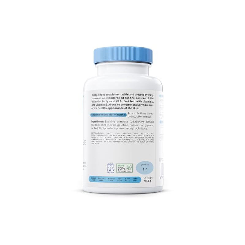 Osavi Primrose Oil with Vitamin A & E, 1800mg -