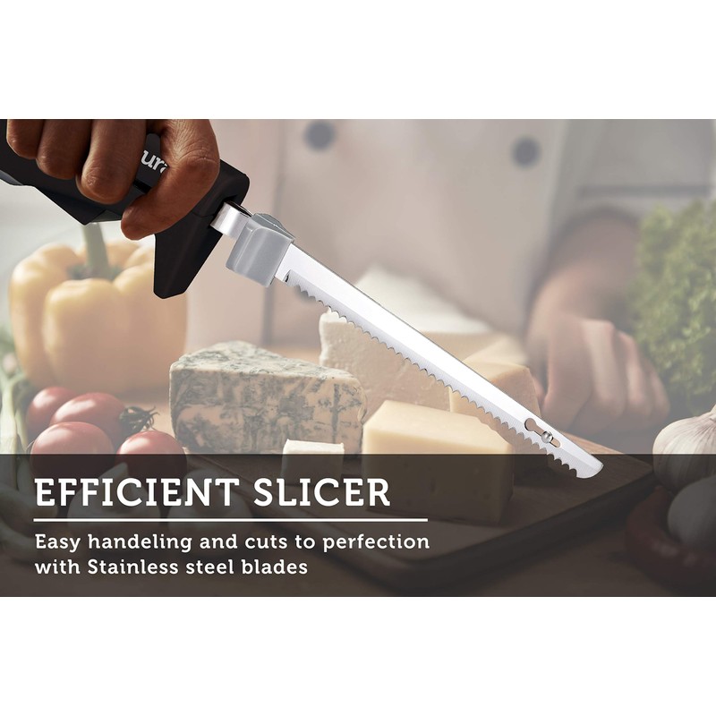Courant Electric Knife Effortless Slicing and Carving, Soft Comfort Grip