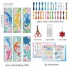 INFUNLY 6 Set Sea Animals Cross Stitch Bookmark Kit for
