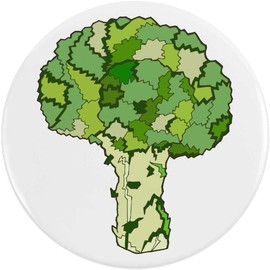 77mm 'Broccoli' Large Button Pin Badge (BB00052552)