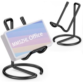 2 Pcs Expositor de Tarjetas de Visita de Metal, Soportes de Metal Negro para Tarjetas de Visita para Hombre y Mujer, Organizador de Tarjetas de Visita para Computadora (negro)