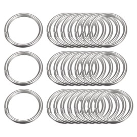sourcing map Stainless Steel 304 O Rings, 25 mm (0.98) Outer Diameter 3 mm Thickness, Multi-Purpose Metal Welded O Rings Round Rings