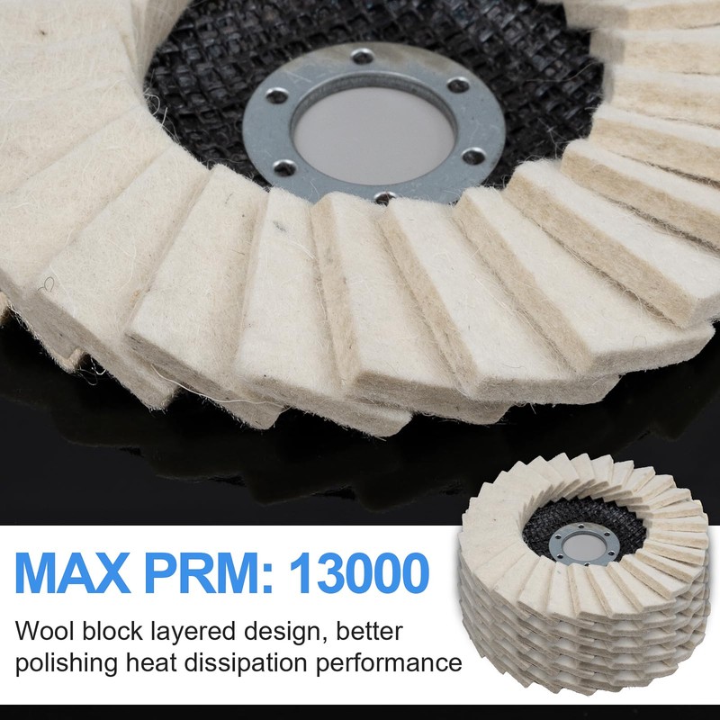 8 Pcs Wool Polishing Wheel Disc and Polishing Compounds Set,