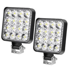 HOSPAOP LED Work Light 12 V LED Spotlight 48 W Offroad Additional Headlight IP67 Car Headlight Reversing Light Lighting for Tractor Excavator SUV UTV ATV Pack of 2