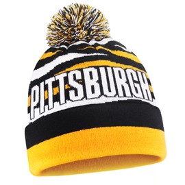 Aoryalps Vintage Pittsburgh Team Knit Beanie, Unisex Sports Knit Hat, Soft Cotton,One Size, Great Stretch,Classic Fan Gift