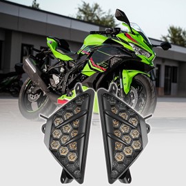 WOOGA Motor Rhinoceros LED Front Turn Signal Indicator Signal for Kawasaki / Kawasaki Ninja 250 Ninja 300 Ninja 400 ZX-25R Ninja650 Ninja 1000 ZX-25R ZX-4R/4RR (ZX-25R/ZX-4R/4RR 2023+)