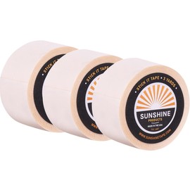 Sunshine Tape 3 Pack Stick It Wig Adhesive Tape Roll - 1" x 3 YDS - Double Sided, Medical Grade - Toupee and Wig Tape