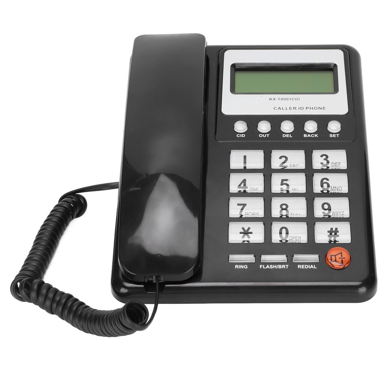 KXT8001CID Corded Telephone Caller ID Semi Hands Free Clear Display
